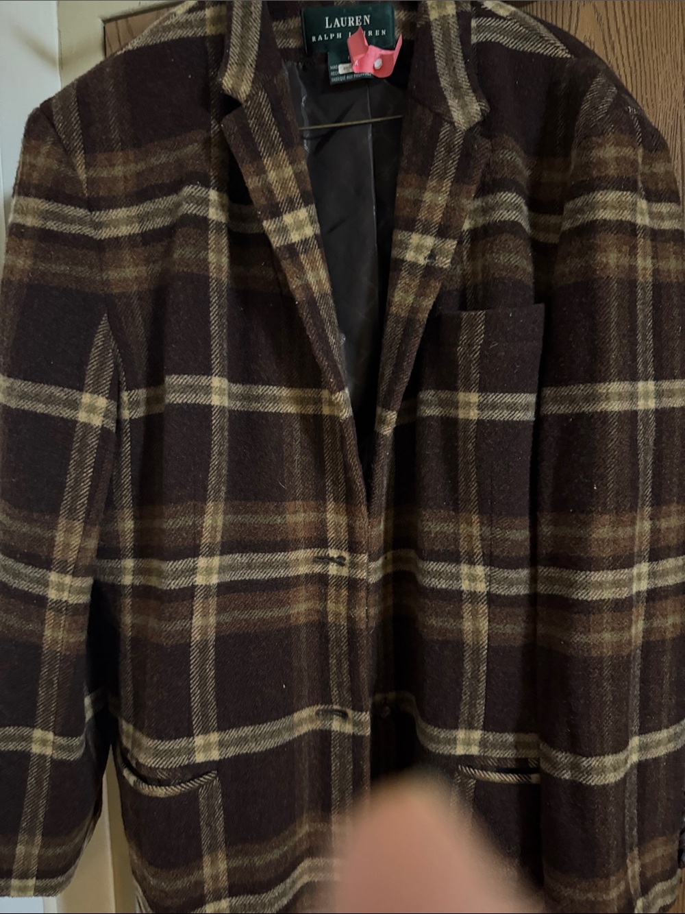 RALPH LAUREN BROWN PLAID BLAZER